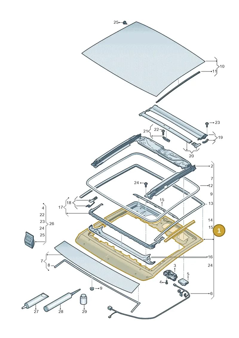 8Y5877049B — Audi A3 Sportback (2019-2025) diagram 596877000, position 1