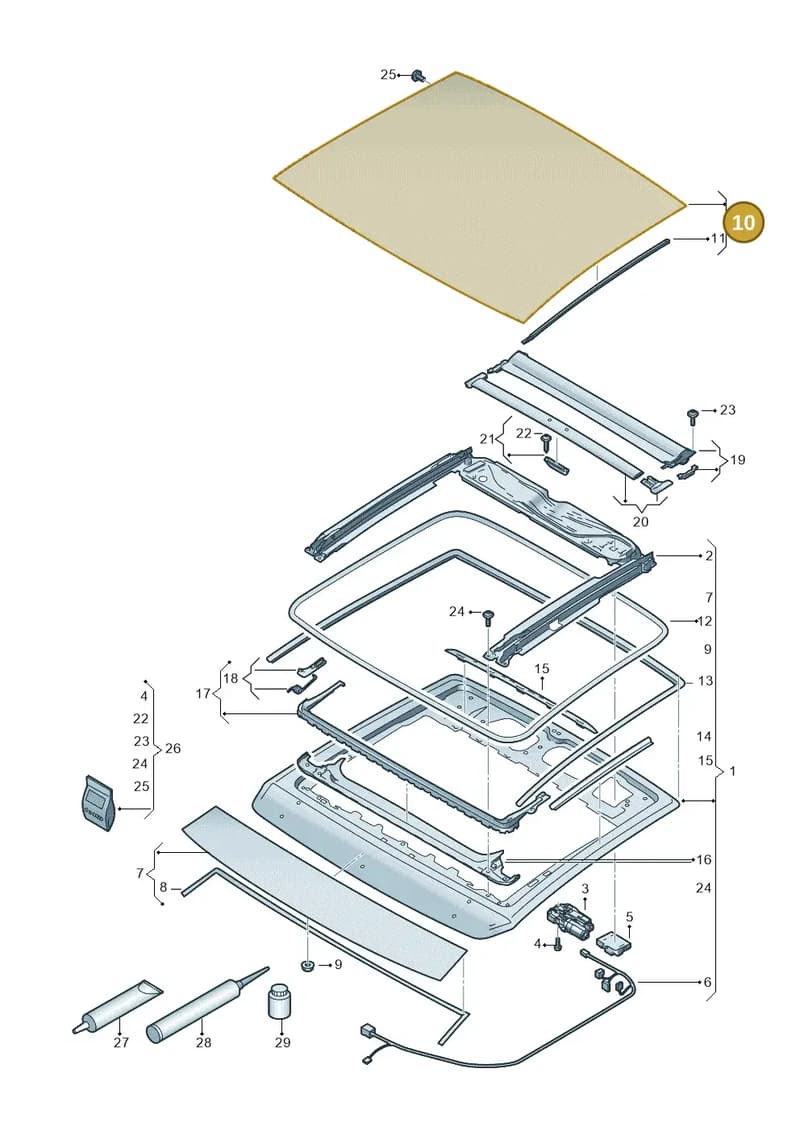 8Y5877056B — Audi A3 Sportback (2019-2025) diagram 596877000, position 10