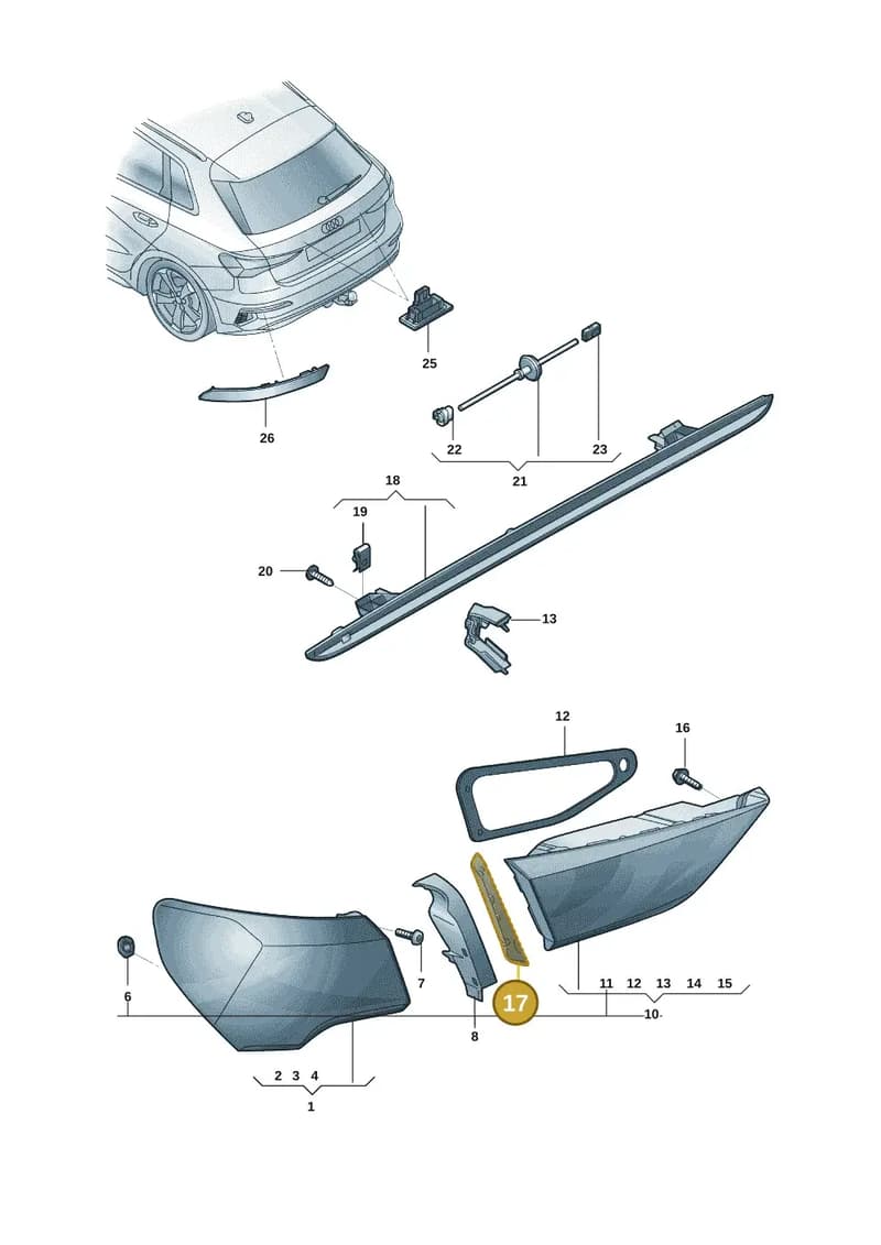 8Y5945255 — Audi A3 (2020-) diagram 8yx945000, position 17