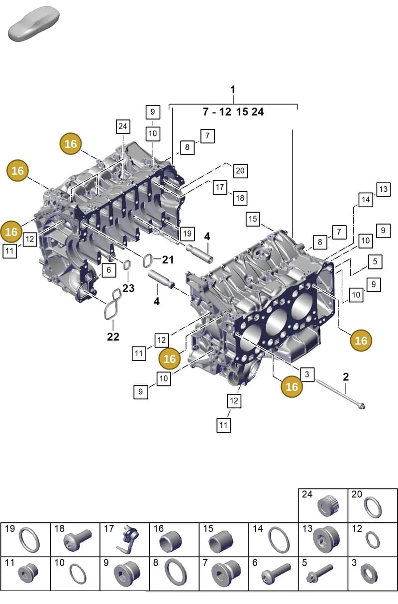 014301153D — Porsche 911 (2024-2025) diagram p63101150, position 16