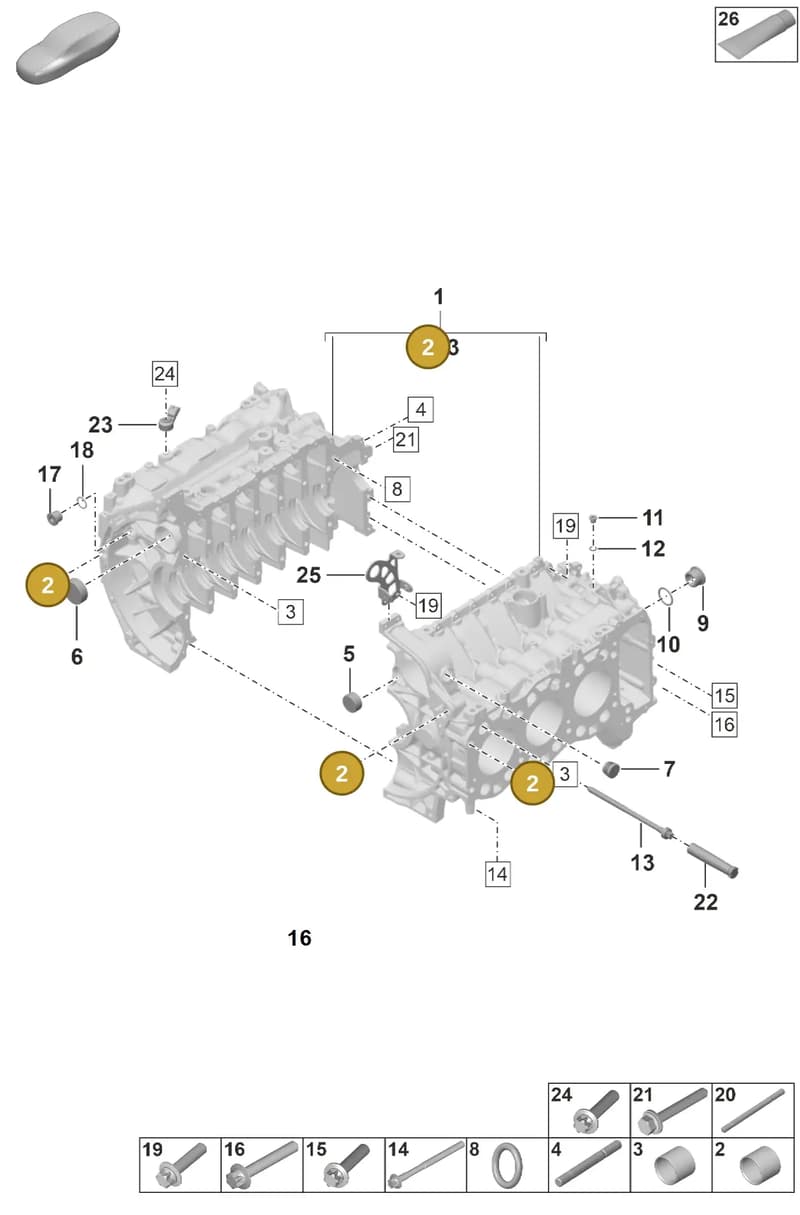 014301153D — Porsche 911 (2024-2025) diagram p53000002, position 2
