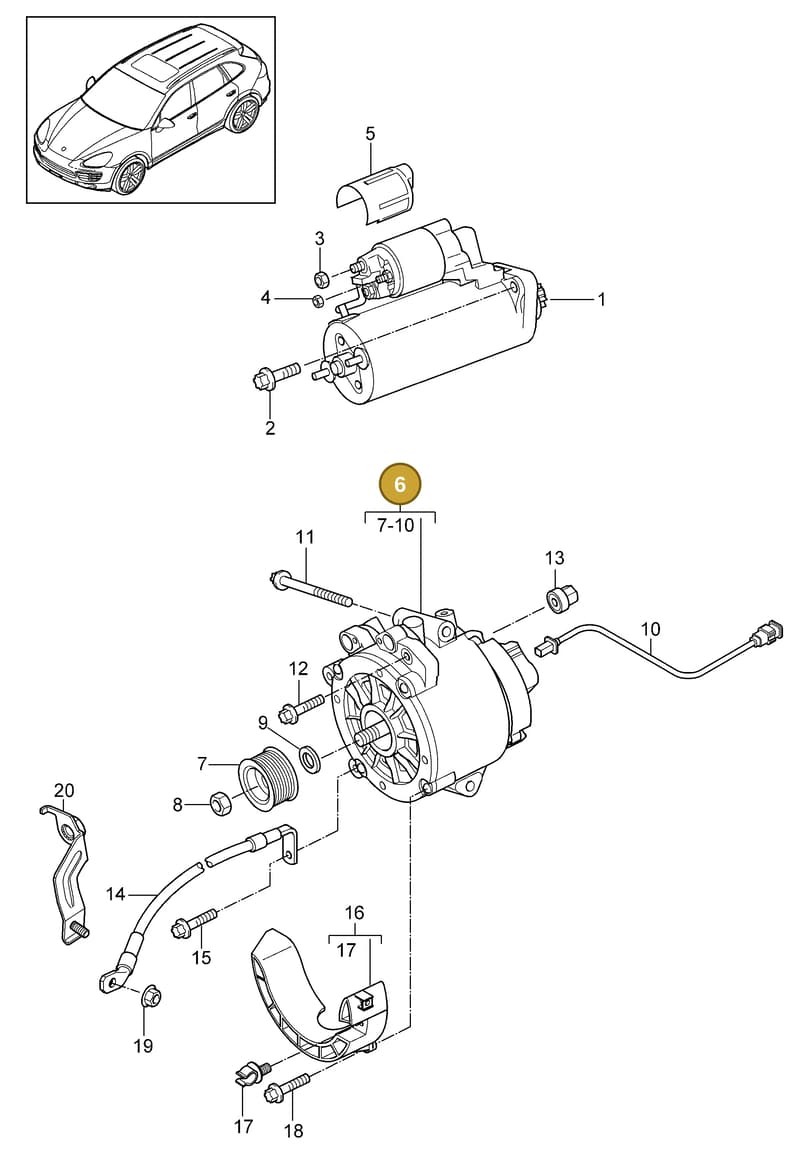 059903023L — Porsche Cayenne (2010-2018) diagram p37902002, position 6