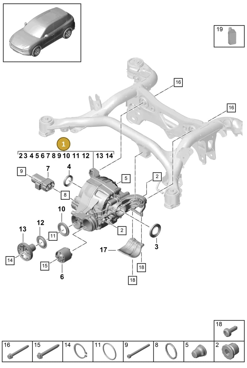 0DM500043CX — Porsche Cayenne (2017-2023) diagram p51305030, position 1