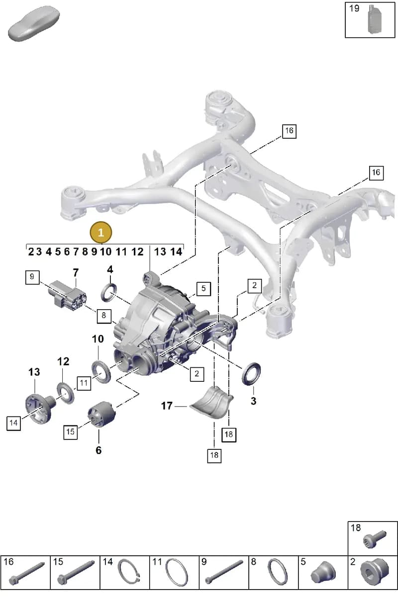 0DM500043C — Porsche Cayenne Coupe (2023-2023) diagram p60305010, position 1