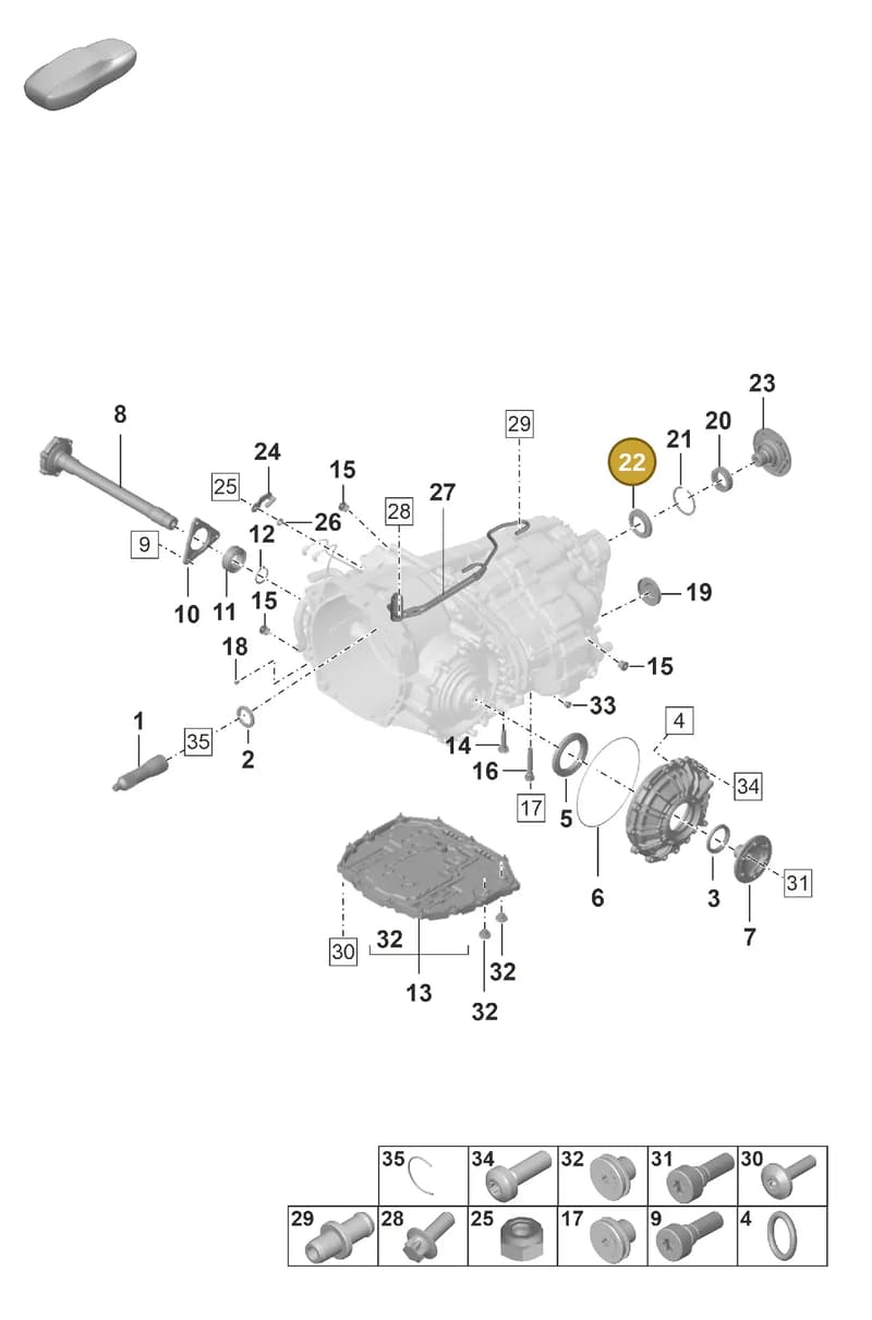 0DT301289 — Porsche 911 (2020-2022) diagram p53302100, position 22
