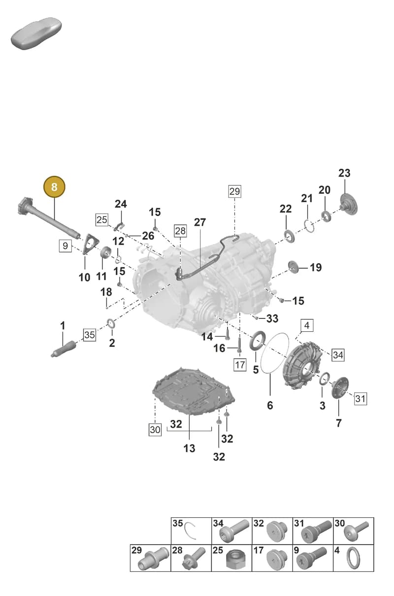 0DT311112 — Porsche 911 (2024-2025) diagram p53302100, position 8