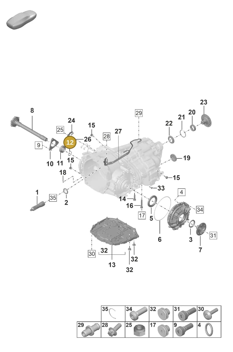 0DT311152 — Porsche 911 (2024-2025) diagram p53302100, position 12