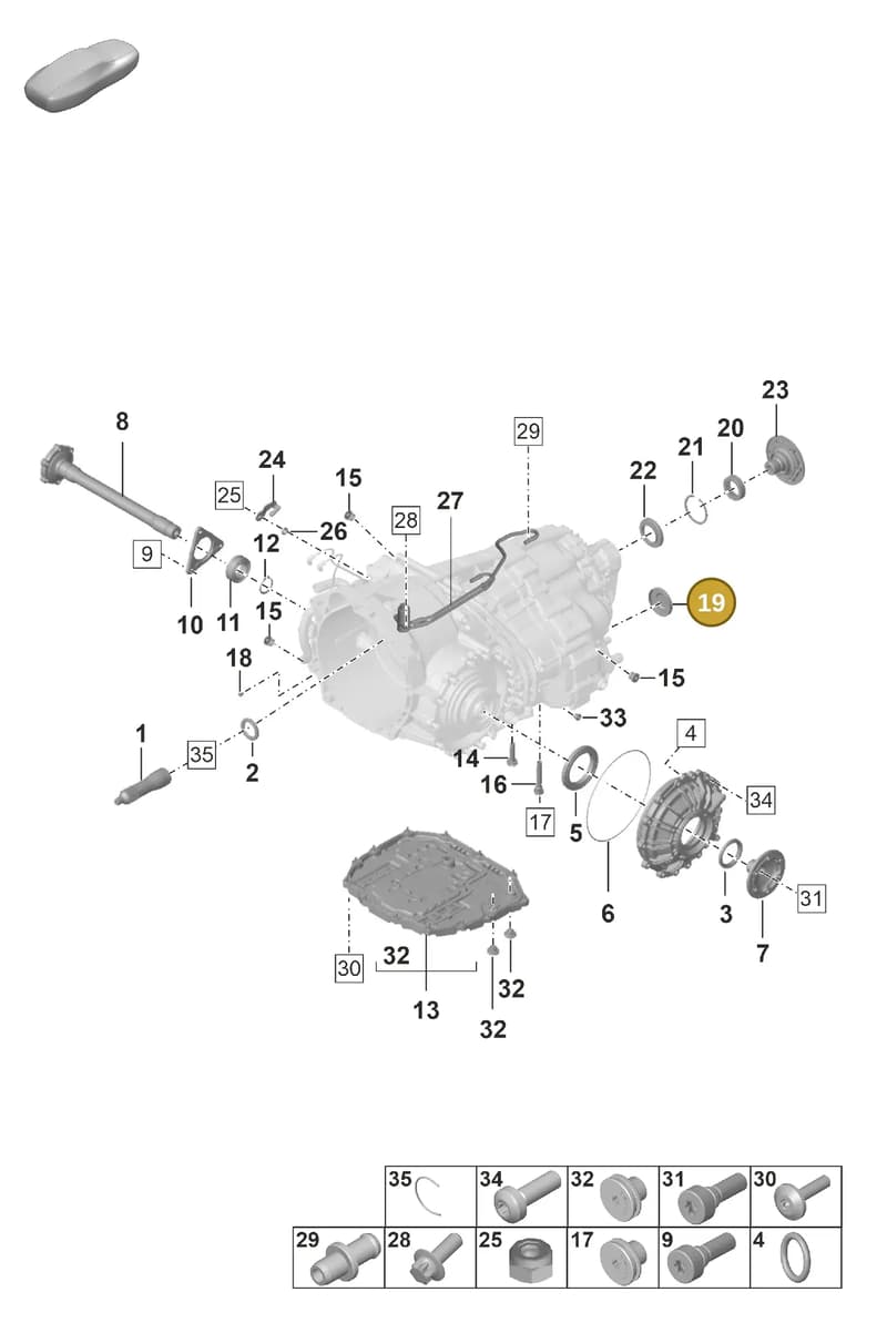 0DT321073 — Porsche 911 (2024-2025) diagram p53302100, position 19
