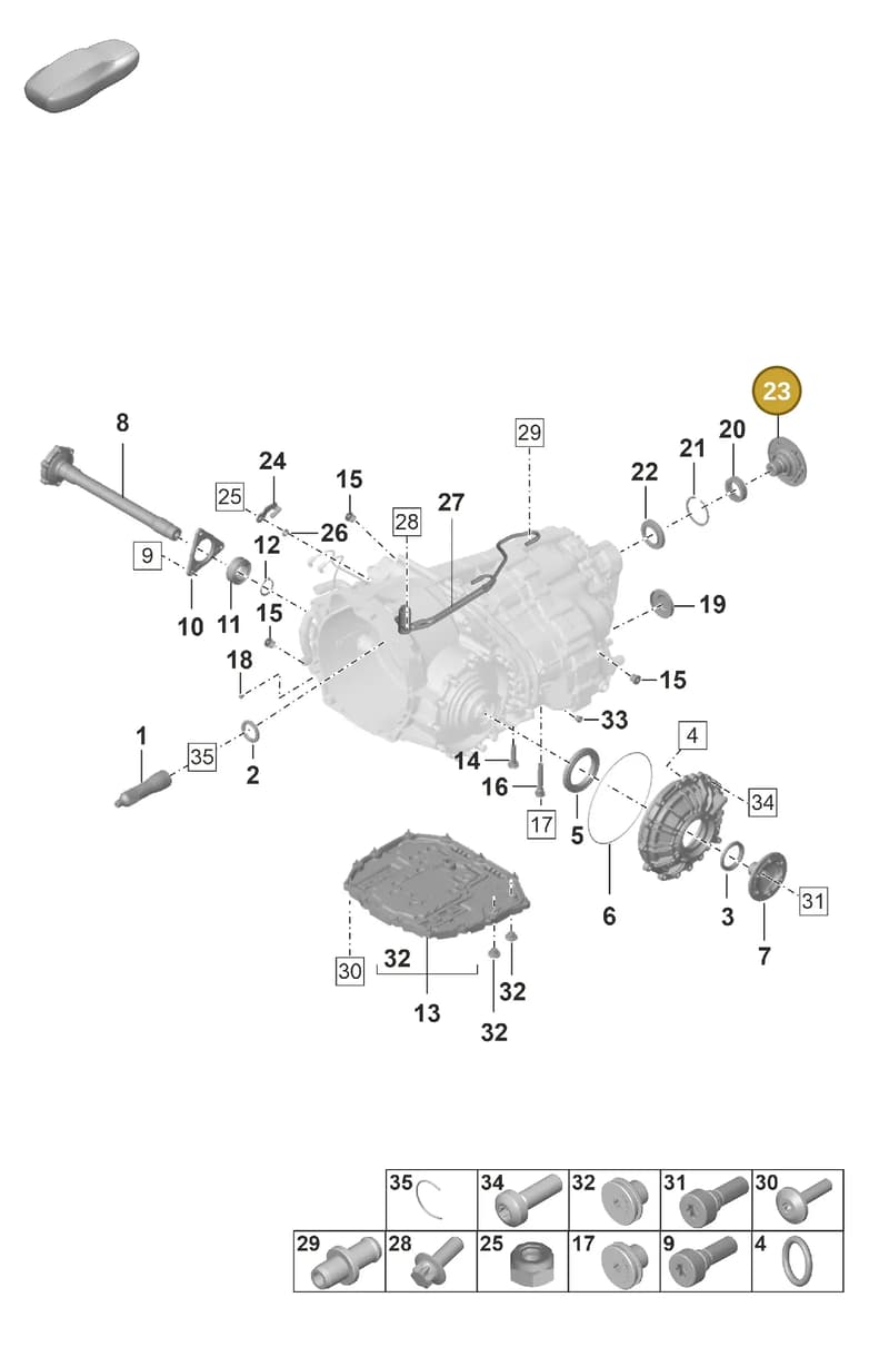 0DT341272 — Porsche 911 (2020-2022) diagram p53302100, position 23