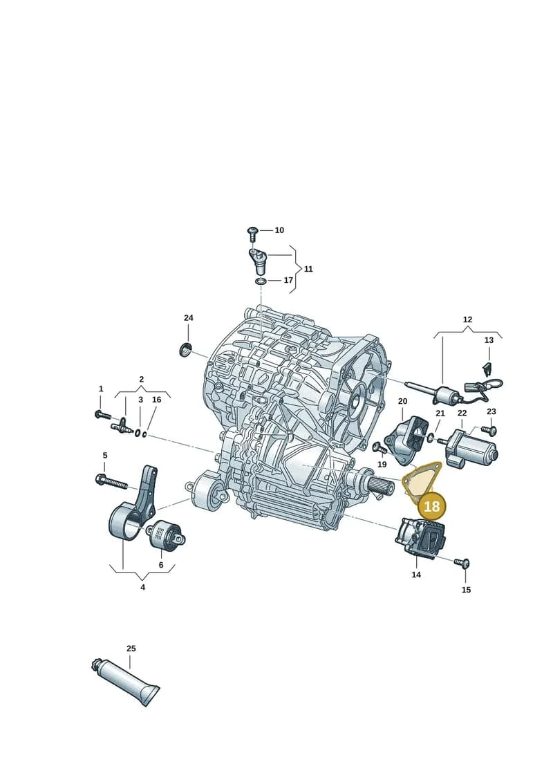0ME301461 — Audi RS e-tron GT (2020-2025) diagram 4j1300550, position 18+9