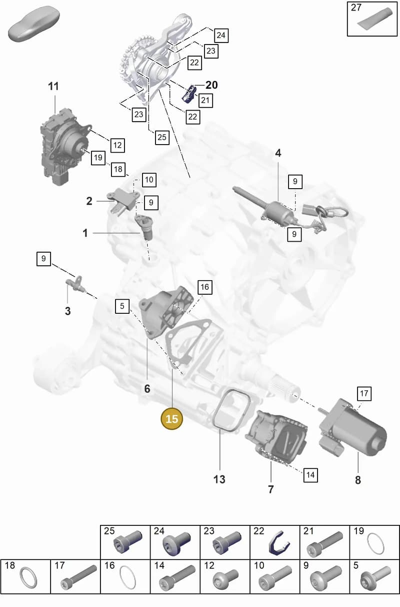 0ME301461 — Porsche Taycan Sport Turismo (2019-2024) diagram p56355200, position 15