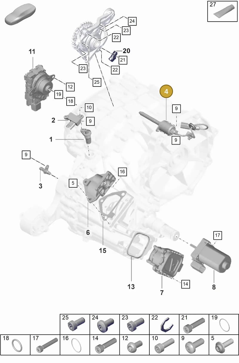0ME325337A — Porsche Taycan Sport Turismo (2019-2024) diagram p56355200, position 4