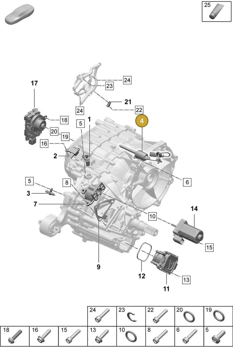 0ME325337A — Porsche Taycan Sport Turismo (2023-2025) diagram p64355200, position 4