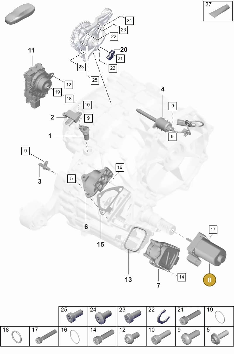 0ME341601 — Porsche Taycan Sport Turismo (2019-2024) diagram p56355200, position 8
