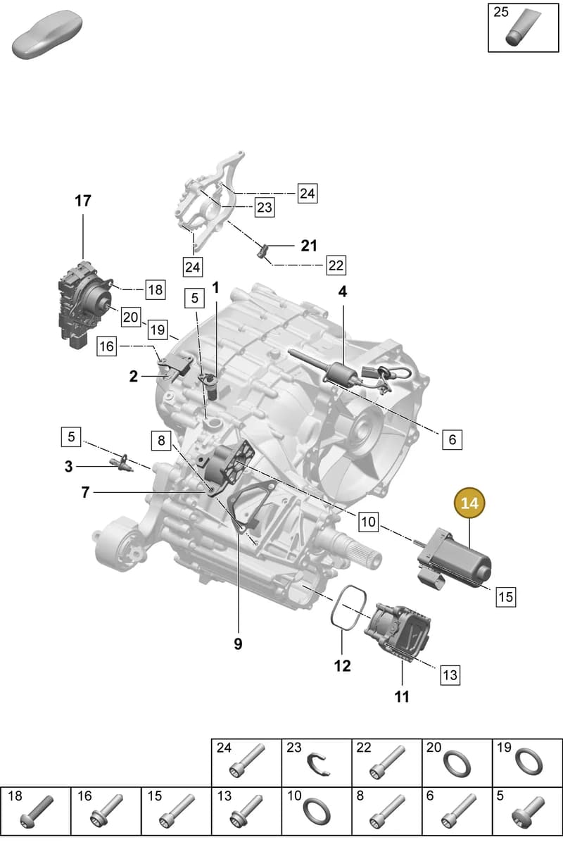 0ME341601 — Porsche Taycan Sport Turismo (2023-2025) diagram p64355200, position 14