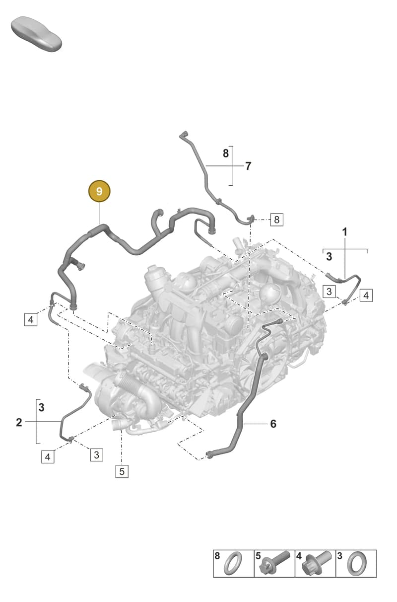 0PB101161A — Porsche 911 (2018-2024) diagram p53107350, position 9