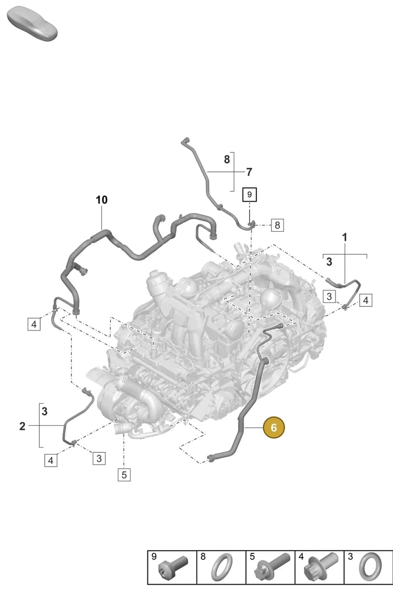 0PB101209D — Porsche 911 (2020-2022) diagram p57107350, position 6