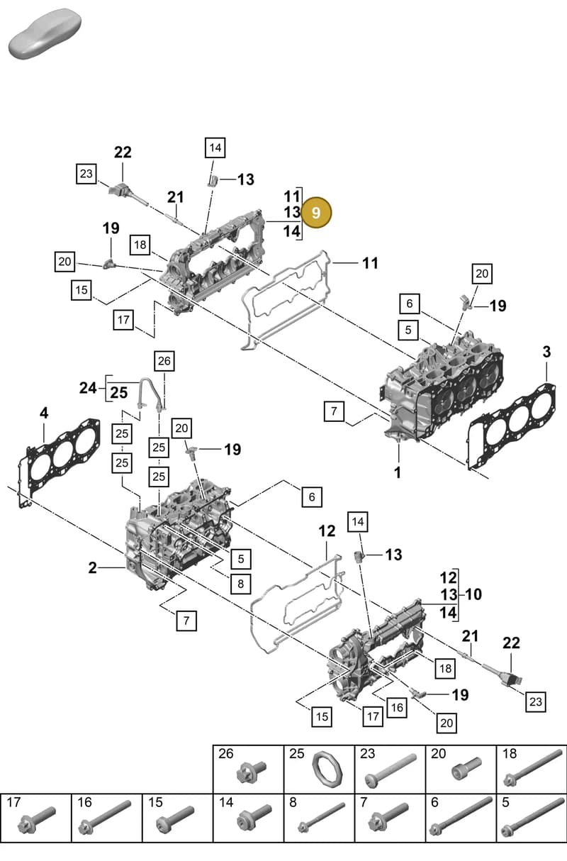 0PB103471D — Porsche Boxster Spyder (2019-2020) diagram p55103000, position 9