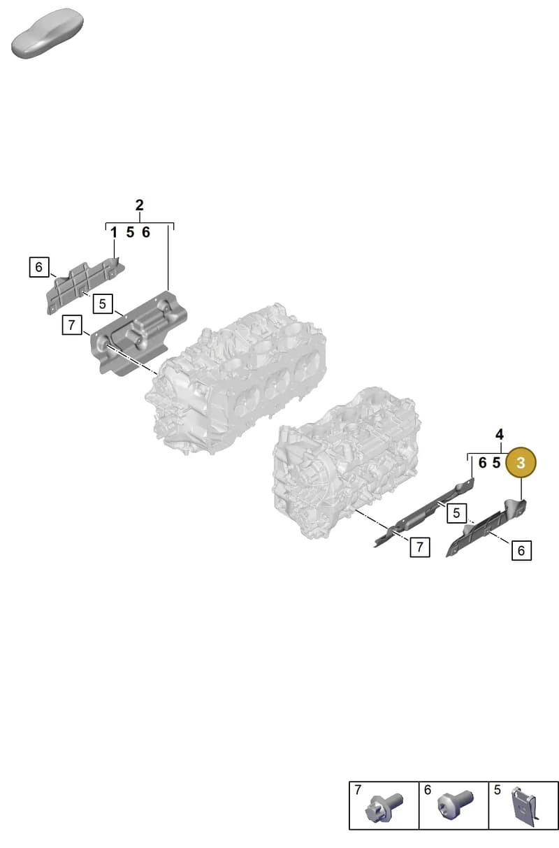 0PB103767D — Porsche Boxster Spyder (2019-2020) diagram p54103030, position 3
