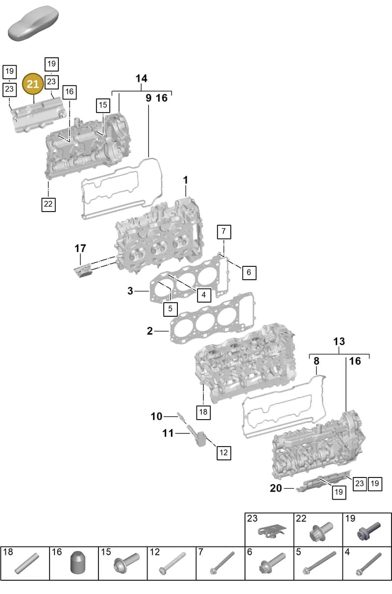 0PB103768B — Porsche 911 (2024-2025) diagram p63103000, position 21