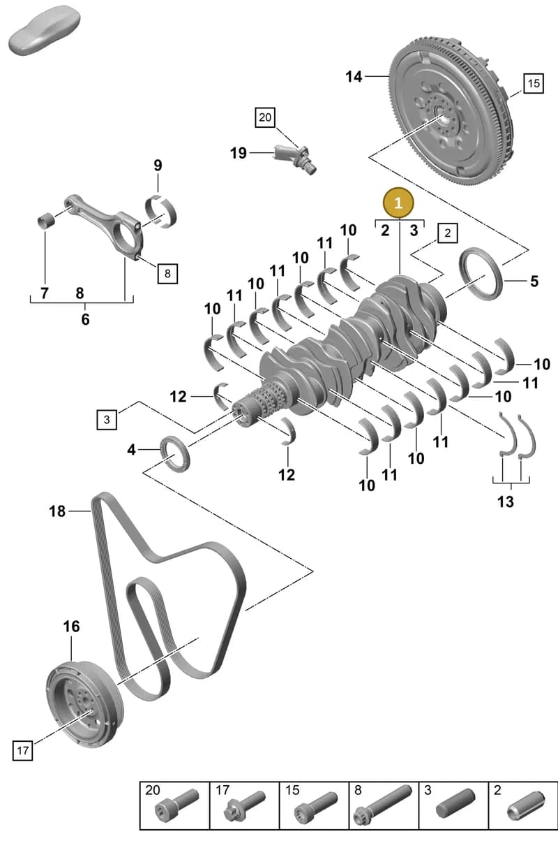 0PB105021M — Porsche Boxster Spyder (2019-2020) diagram p55102000, position 1