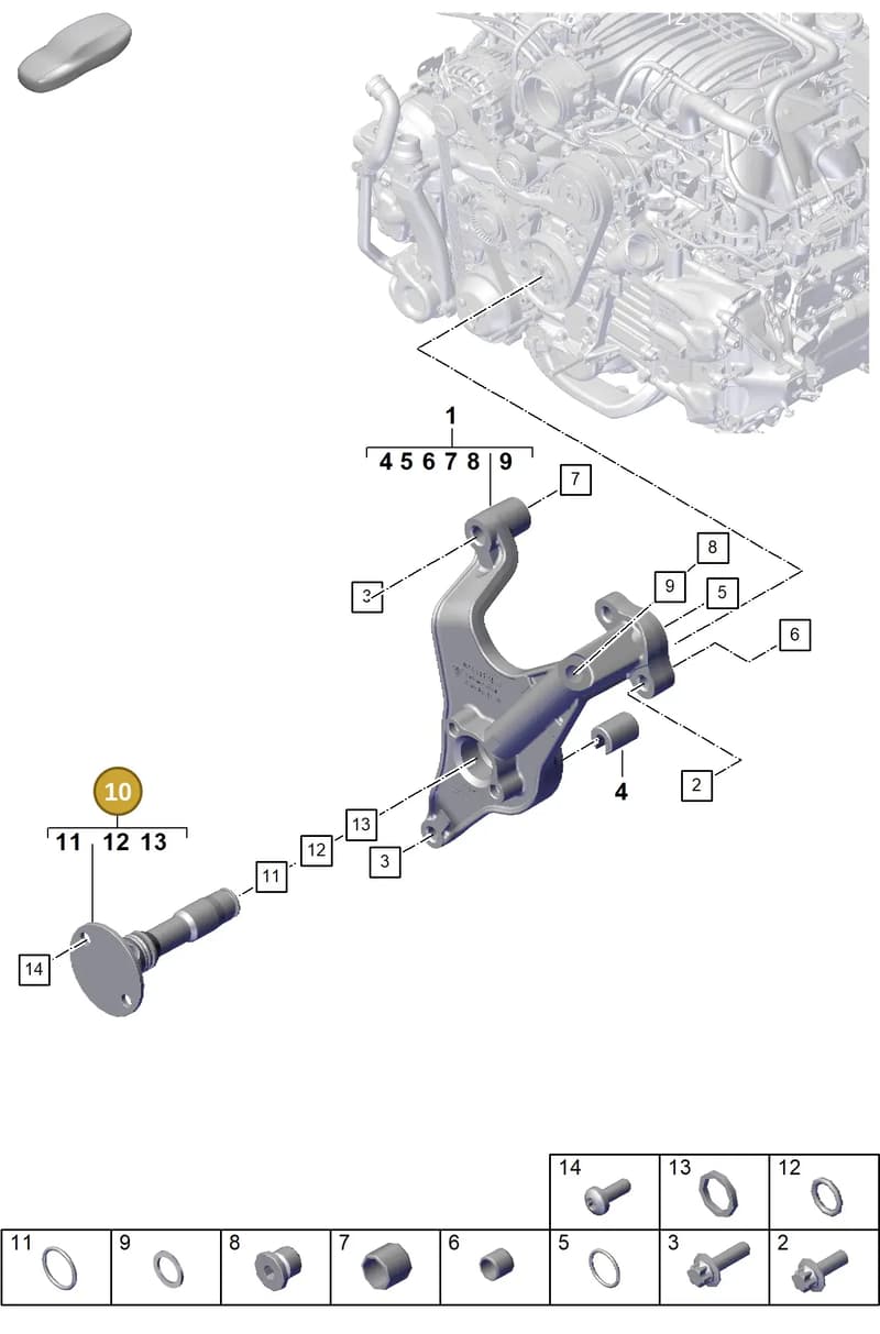 0PB105191A — Porsche 911 (2021-2022) diagram p59102100, position 10