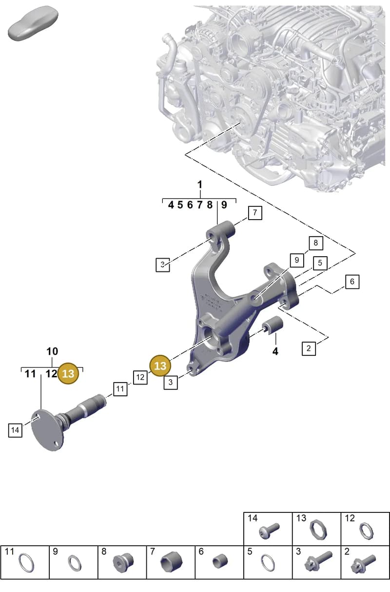 0PB105193 — Porsche 911 (2021-2022) diagram p59102100, position 13