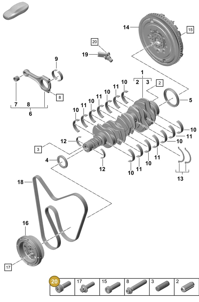 0PB105248 — Porsche Boxster Spyder (2019-2020) diagram p55102000, position 20