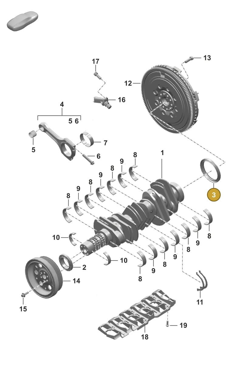 0PB105249 — Porsche 911 (2018-2024) diagram p53102000, position 3