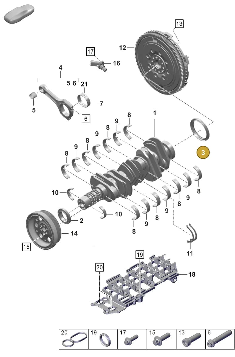 0PB105249 — Porsche 911 (2020-2022) diagram p57102000, position 3