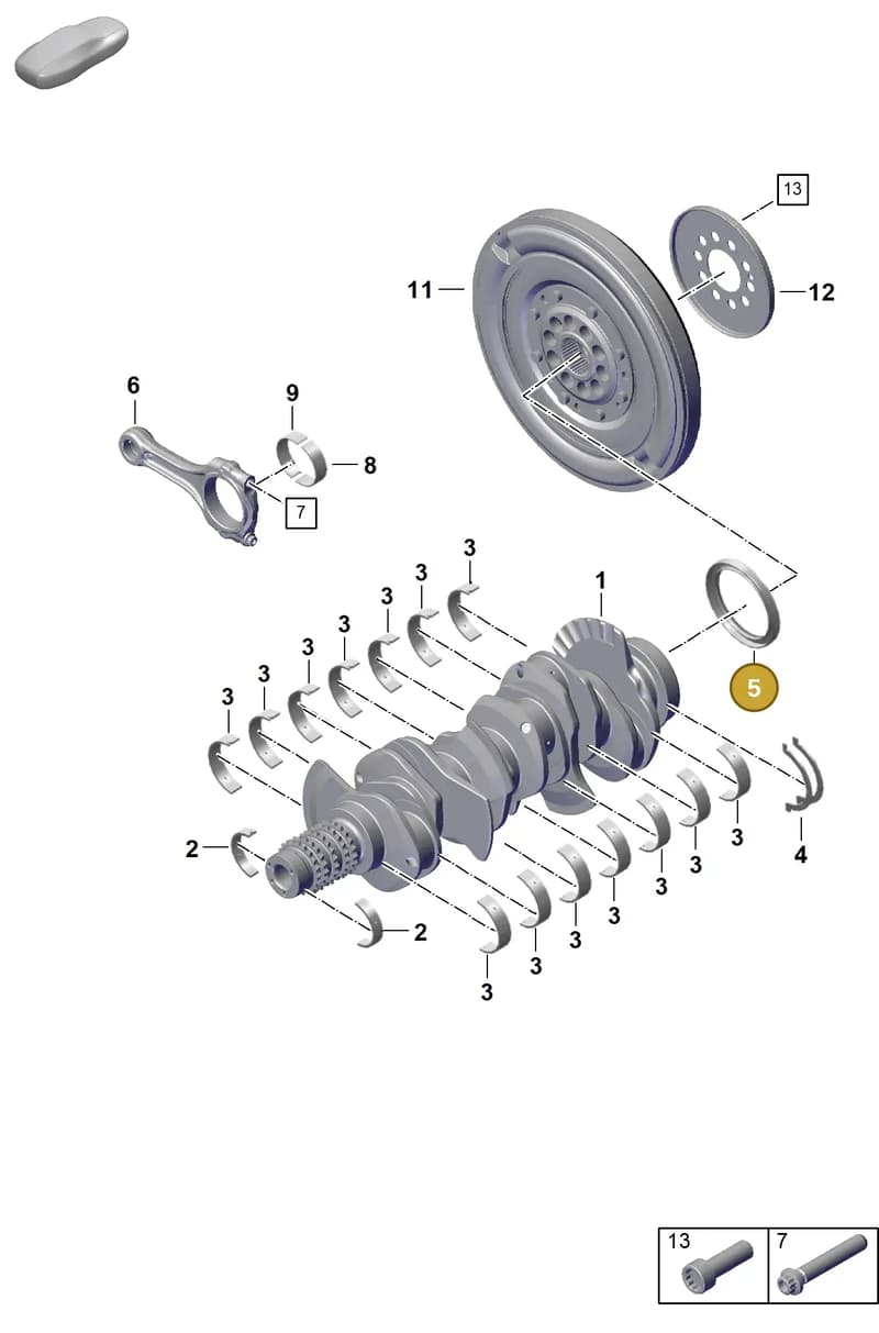 0PB105249 — Porsche 911 (2024-2025) diagram p63102050, position 5