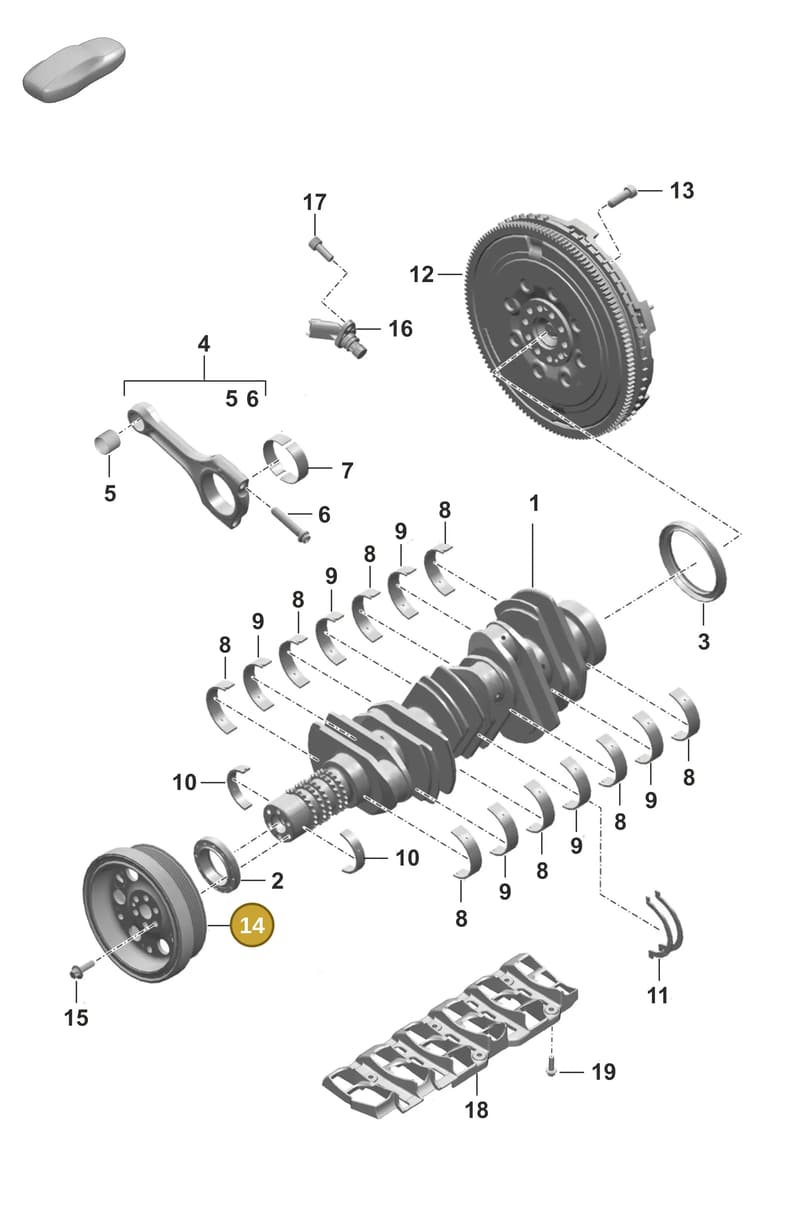 0PB105289D — Porsche 911 (2018-2024) diagram p53102000, position 14
