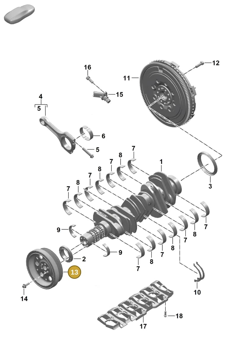 0PB105289D — Porsche 911 (2024-2025) diagram p63102000, position 13