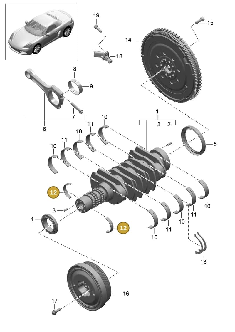 0PB105589A — Porsche Boxster (2016-2019) diagram p48102000, position 12