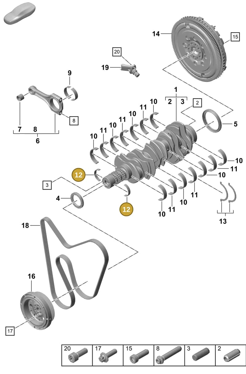 0PB105589A — Porsche Boxster Spyder (2019-2020) diagram p55102000, position 12