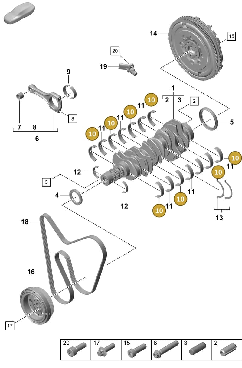 0PB105591K — Porsche Boxster Spyder (2019-2020) diagram p55102000, position 10