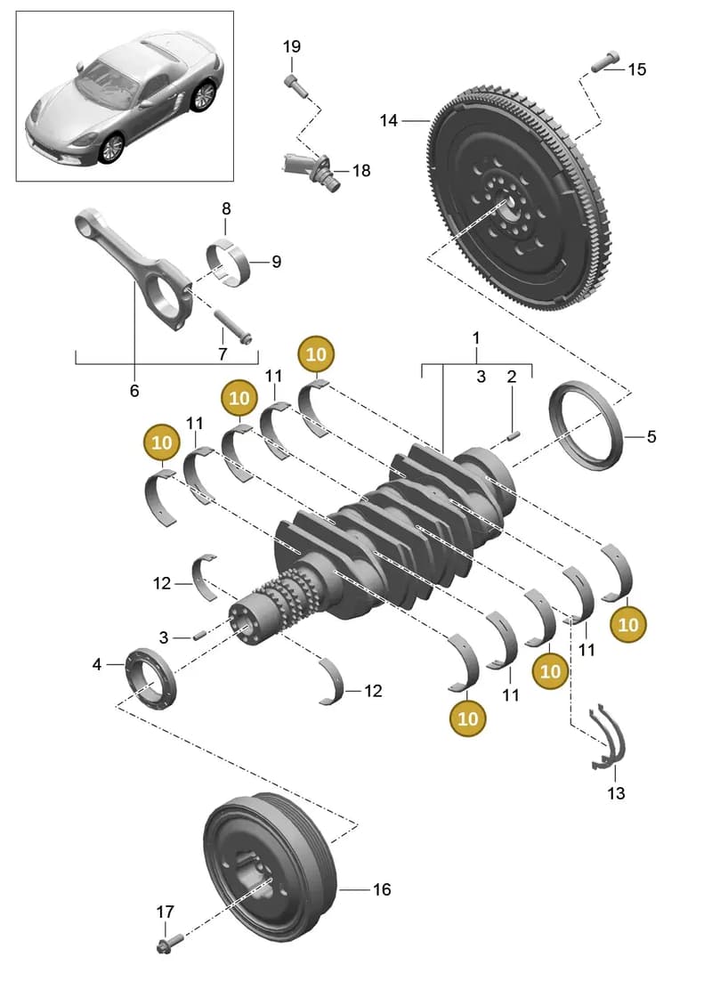 0PB105591S — Porsche Boxster (2016-2019) diagram p48102000, position 10