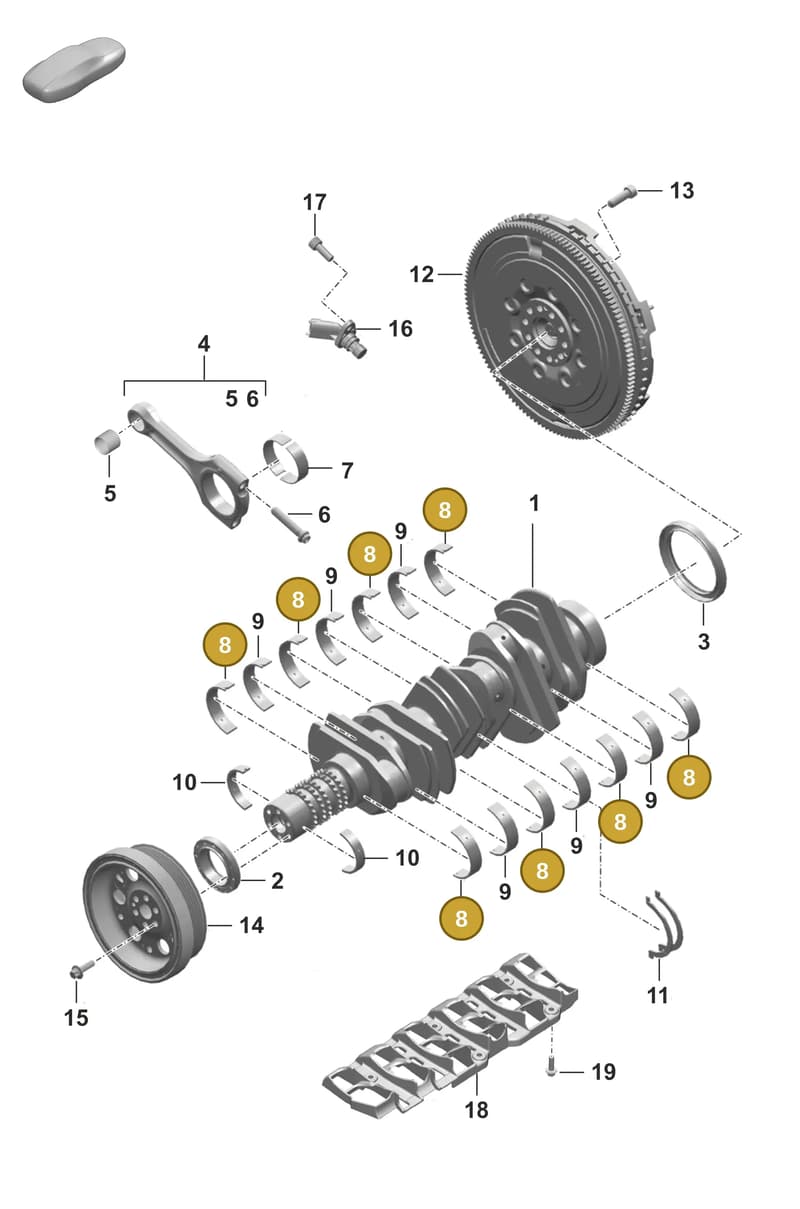 0PB105591S — Porsche 911 (2018-2024) diagram p53102000, position 8