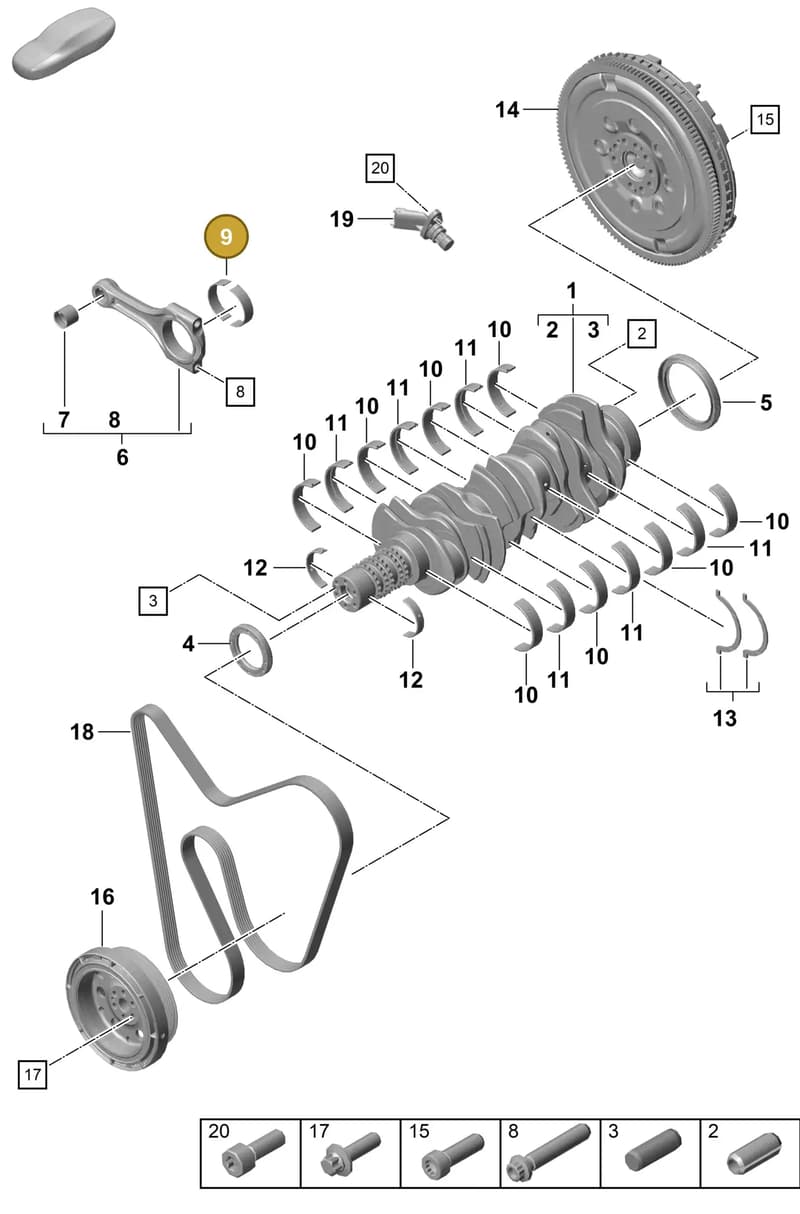 0PB105701C — Porsche Boxster Spyder (2019-2020) diagram p55102000, position 9