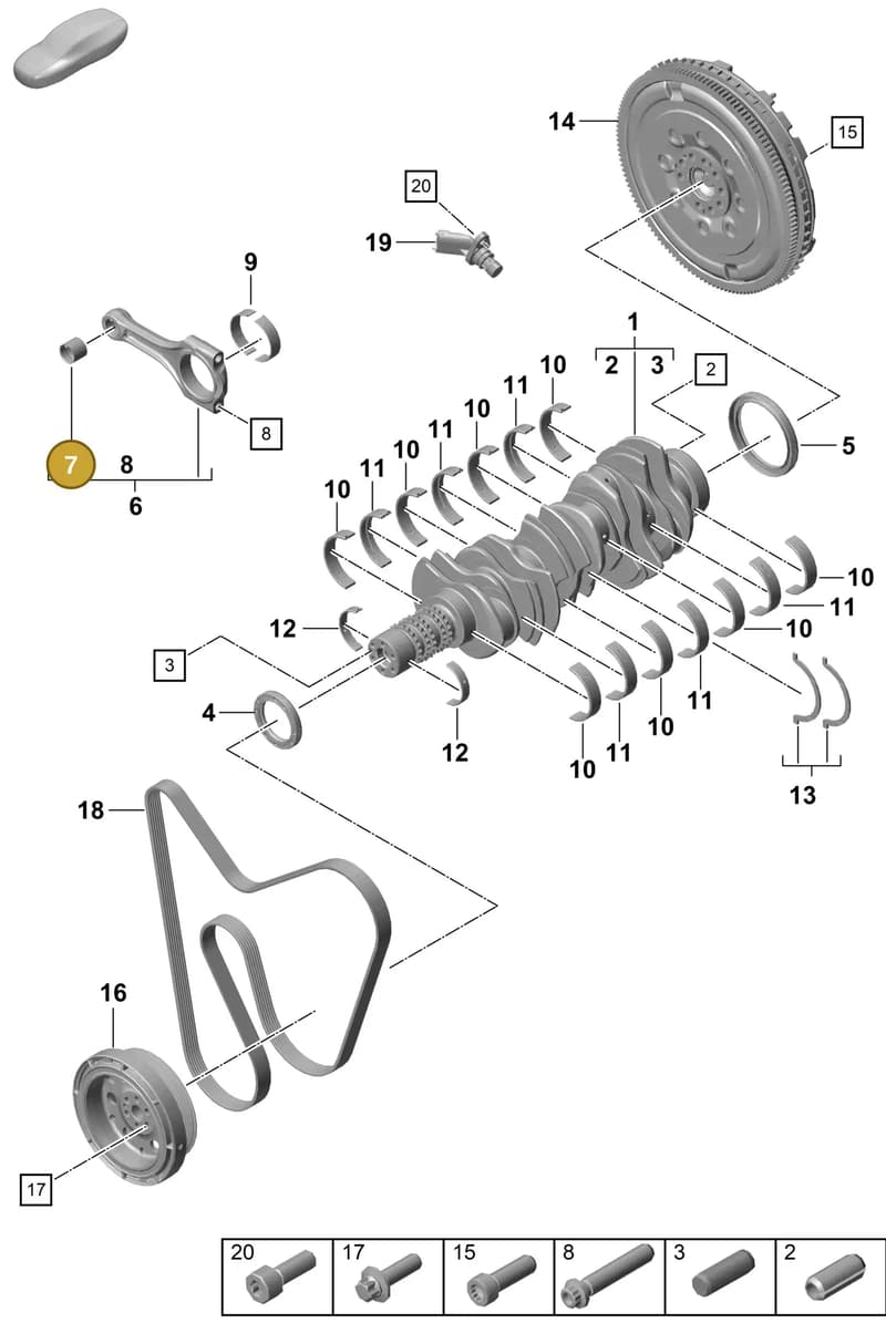 0PB105707A — Porsche Boxster Spyder (2019-2020) diagram p55102000, position 7