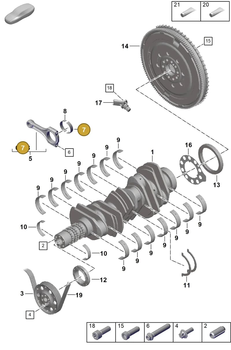 0PB105707A — Porsche 911 (2021-2022) diagram p59102000, position 7