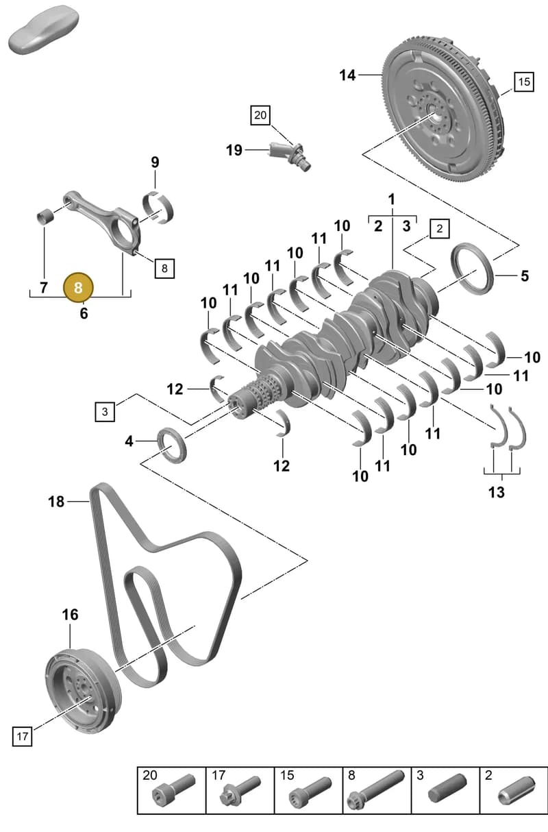 0PB105708B — Porsche Boxster Spyder (2019-2020) diagram p55102000, position 8