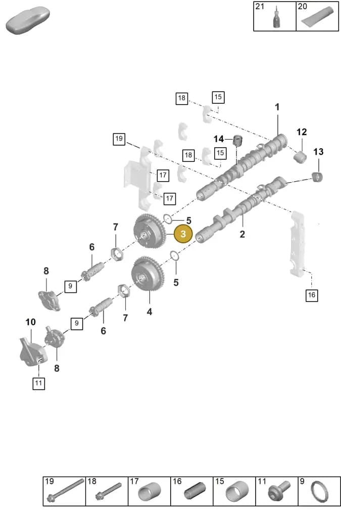 0PB109083C — Porsche 911 (2024-2025) diagram p63103100, position 3