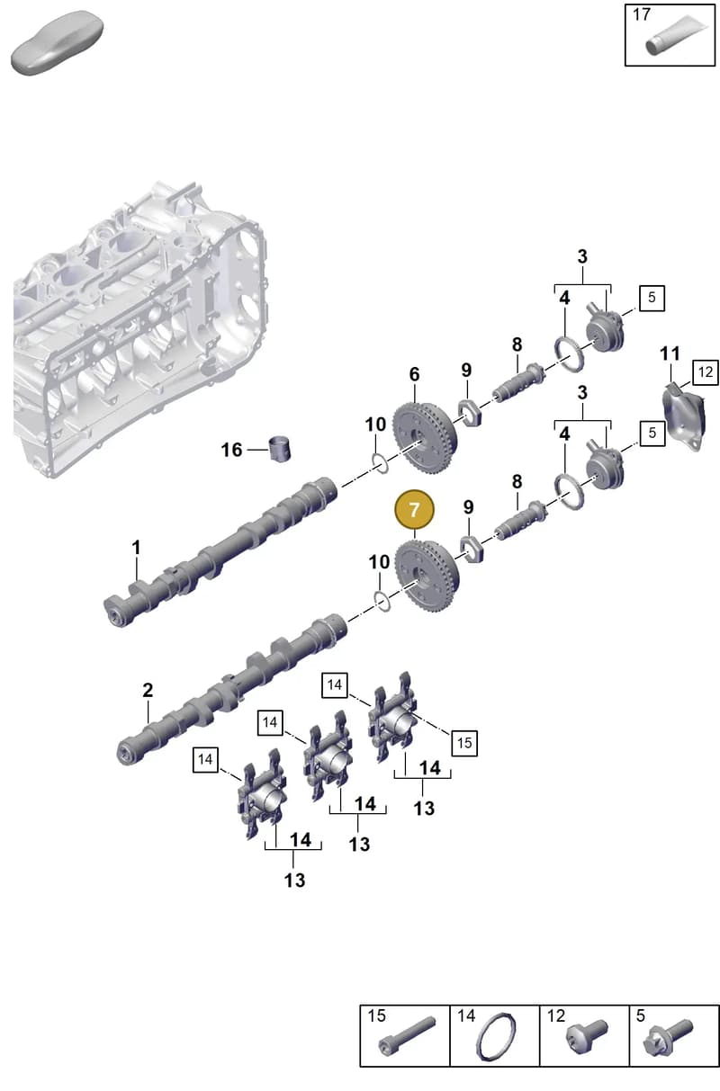 0PB109084L — Porsche 911 (2021-2022) diagram p59103100, position 7