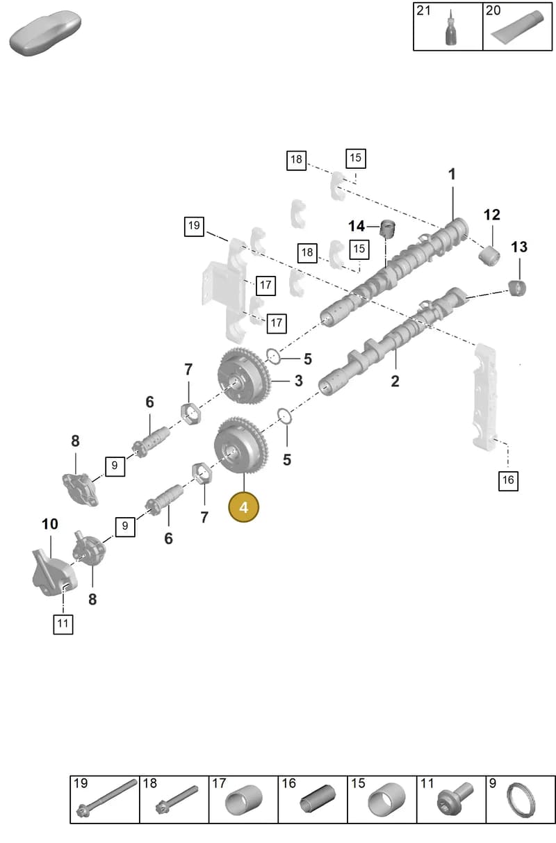 0PB109084N — Porsche 911 (2024-2025) diagram p63103100, position 4