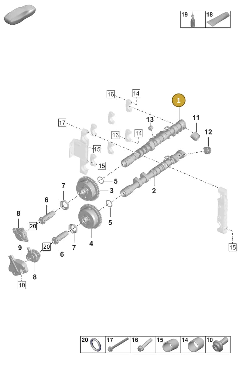 0PB109101A — Porsche 911 (2020-2022) diagram p53103100, position 1