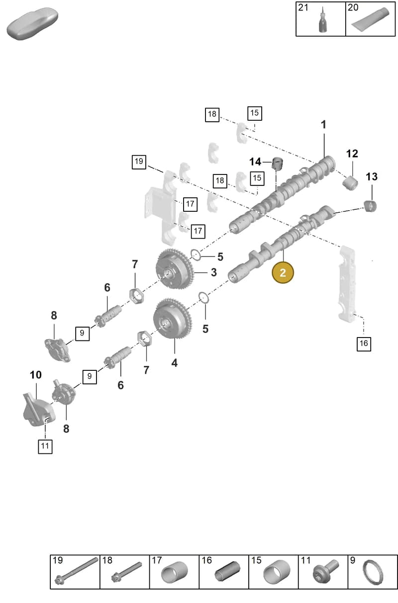 0PB109103 — Porsche 911 (2024-2025) diagram p63103100, position 2