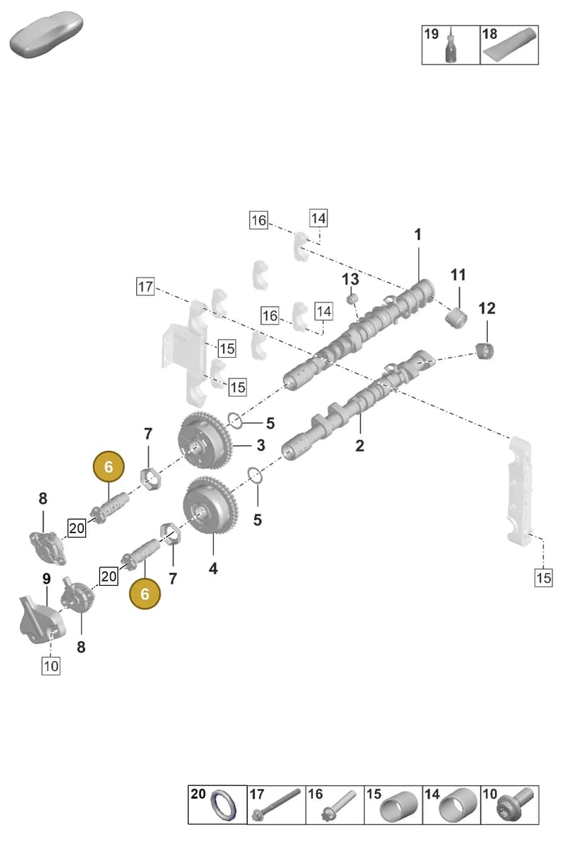 0PB109257A — Porsche 911 (2020-2022) diagram p53103100, position 6