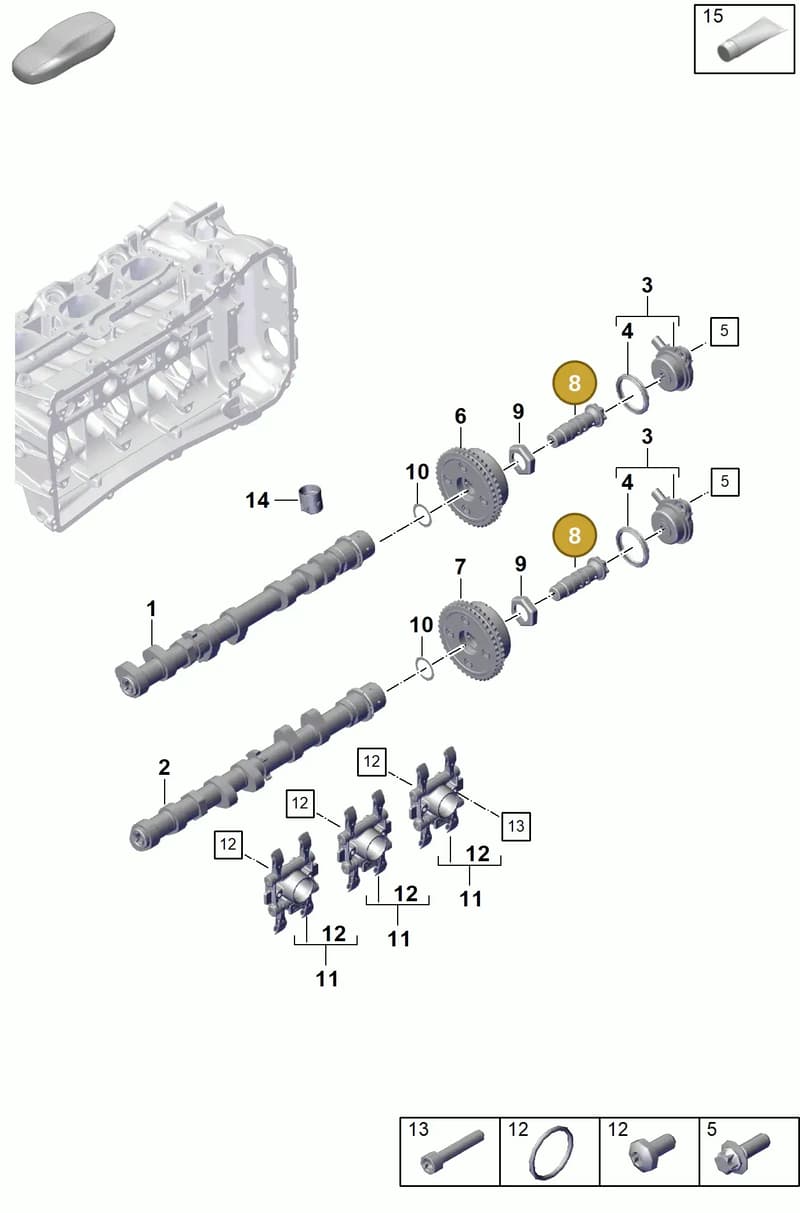 0PB109257A — Porsche Boxster Spyder (2019-2020) diagram p55103105, position 8