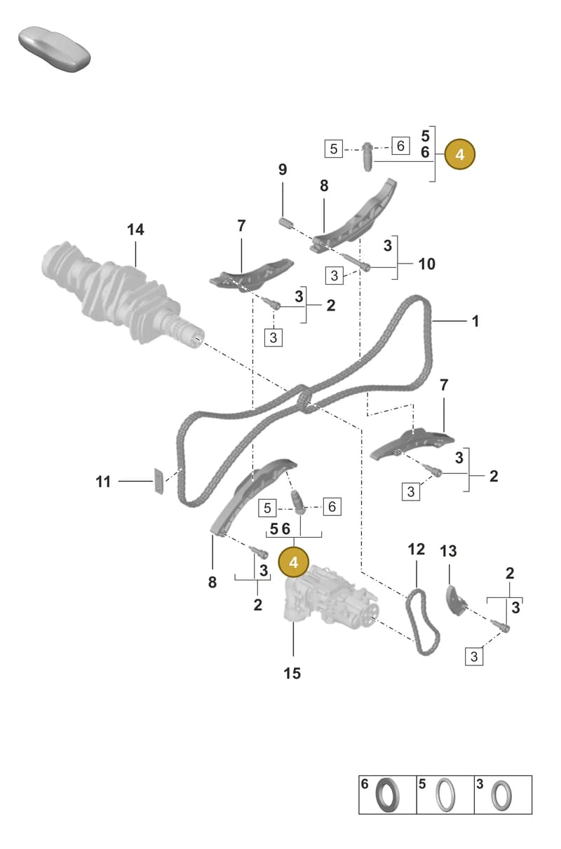 0PB109507E — Porsche 911 (2020-2022) diagram p53103110, position 4